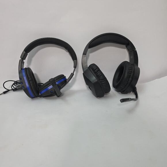 Lot Of 2 Gaming Headsets 1 Wired LVLUP And 1 Wireless Binnune Working - Picture 1 of 11